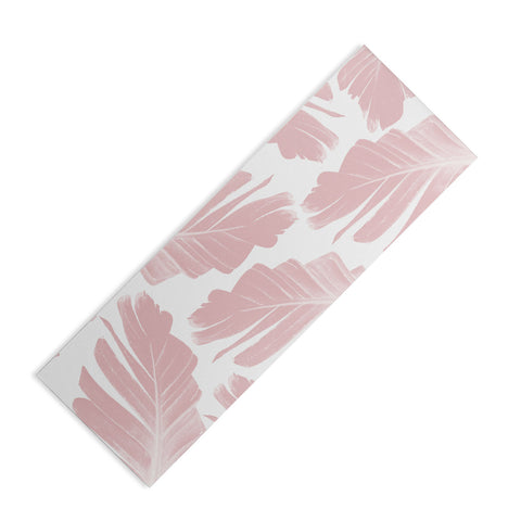 Anita's & Bella's Artwork Blush Banana Leaves Dream 11 Yoga Mat