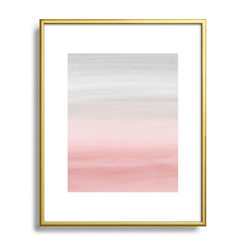 Anita's & Bella's Artwork Blush Gray Watercolor 1 Metal Framed Art Print