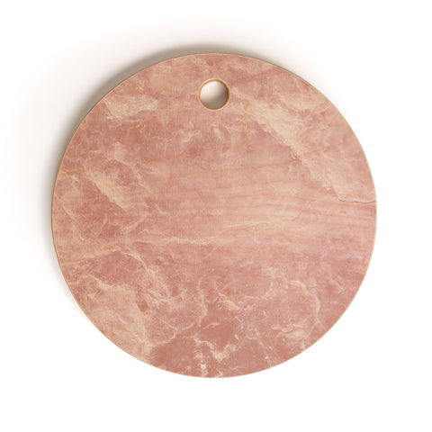 Anita's & Bella's Artwork Enigmatic Blush Pink Marble 1 Cutting Board Round