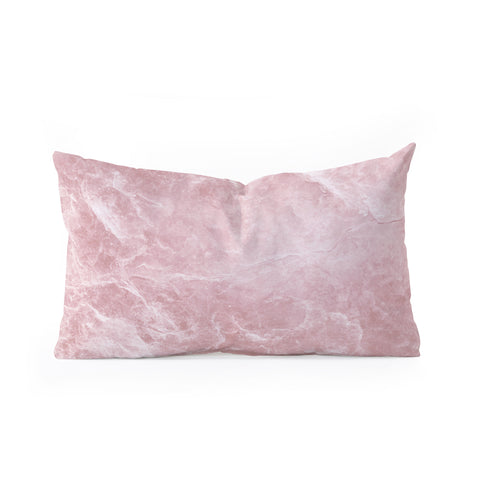 Anita's & Bella's Artwork Enigmatic Blush Pink Marble 1 Oblong Throw Pillow