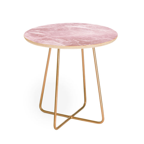 Anita's & Bella's Artwork Enigmatic Blush Pink Marble 1 Round Side Table