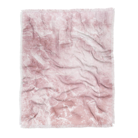 Anita's & Bella's Artwork Enigmatic Blush Pink Marble 1 Throw Blanket