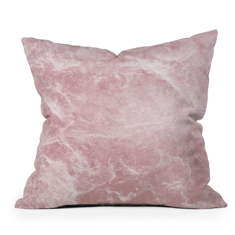 Anita's & Bella's Artwork Enigmatic Blush Pink Marble 1 Throw Pillow