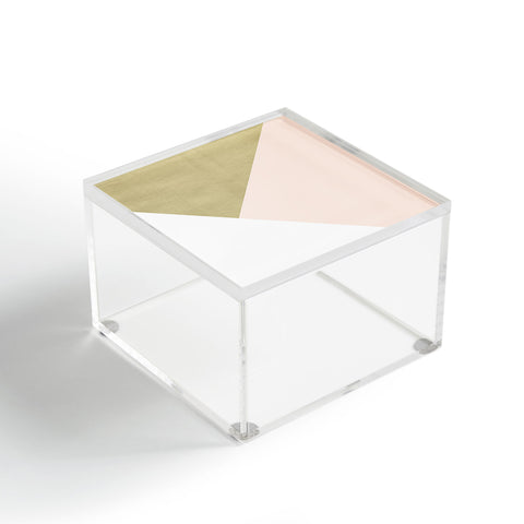 Anita's & Bella's Artwork Gold meets Blush White Acrylic Box