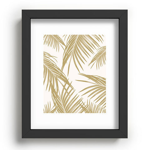 Anita's & Bella's Artwork Gold Palm Leaves Dream 1 Recessed Framing Rectangle