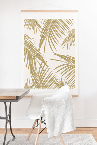 Anita's & Bella's Artwork Gold Palm Leaves Dream 1 Art Print And Hanger