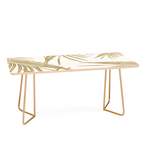 Anita's & Bella's Artwork Gold Palm Leaves Dream 1 Coffee Table