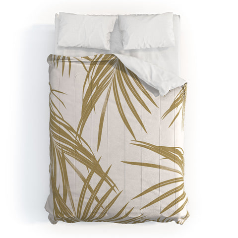Anita's & Bella's Artwork Gold Palm Leaves Dream 1 Comforter