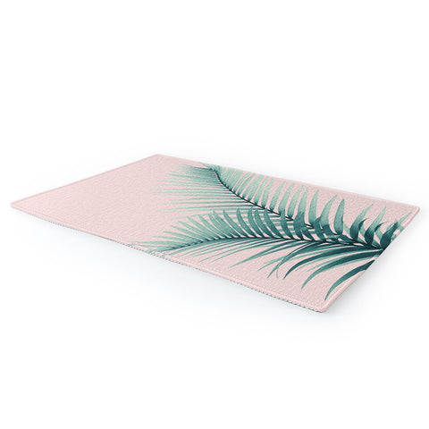 Anita's & Bella's Artwork Intertwined Palm Leaves in Love Area Rug