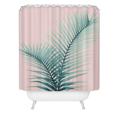 Anita's & Bella's Artwork Intertwined Palm Leaves in Love Shower Curtain