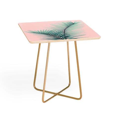 Anita's & Bella's Artwork Intertwined Palm Leaves in Love Side Table