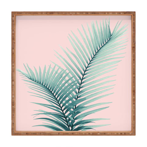 Anita's & Bella's Artwork Intertwined Palm Leaves in Love Square Tray