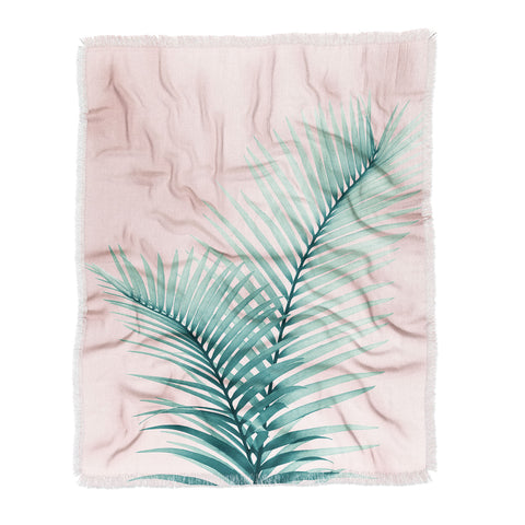 Anita's & Bella's Artwork Intertwined Palm Leaves in Love Throw Blanket