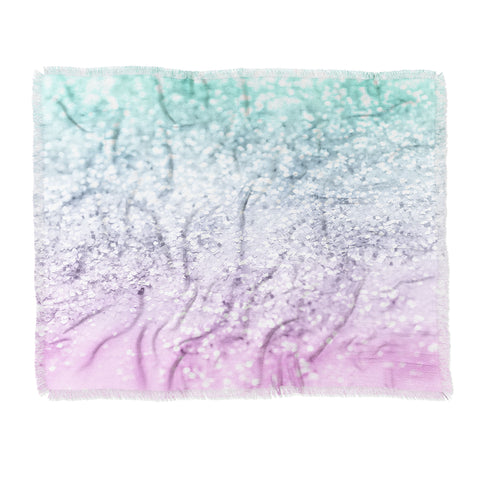 Anita's & Bella's Artwork Mermaid Girls Glitter 2 2019 Pastel Version Throw Blanket