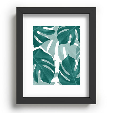 Anita's & Bella's Artwork Monstera Leaves Vibes 1 Recessed Framing Rectangle