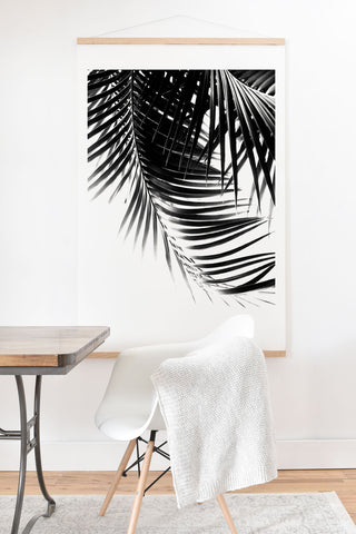 Anita's & Bella's Artwork Palm Leaves BW Vibes 1 Art Print And Hanger