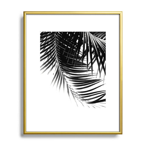 Anita's & Bella's Artwork Palm Leaves BW Vibes 1 Metal Framed Art Print