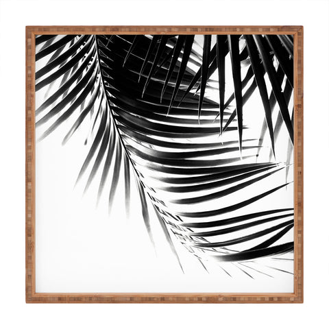 Anita's & Bella's Artwork Palm Leaves BW Vibes 1 Square Tray