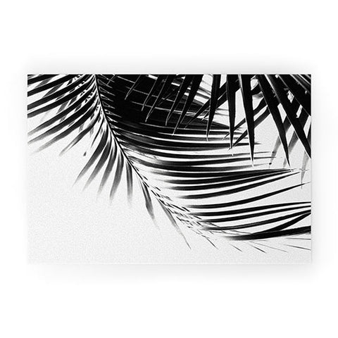 Anita's & Bella's Artwork Palm Leaves BW Vibes 1 Welcome Mat