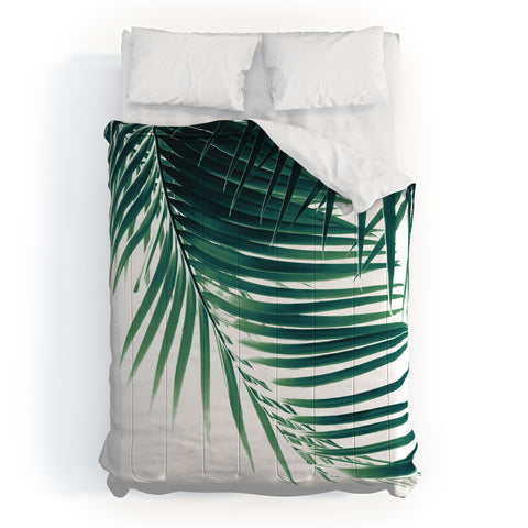Anita's & Bella's Artwork Palm Leaves Green Vibes 4 Comforter