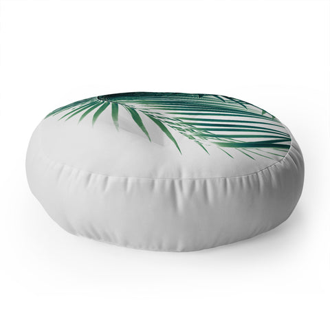 Anita's & Bella's Artwork Palm Leaves Green Vibes 4 Floor Pillow Round