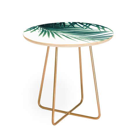 Anita's & Bella's Artwork Palm Leaves Green Vibes 4 Round Side Table