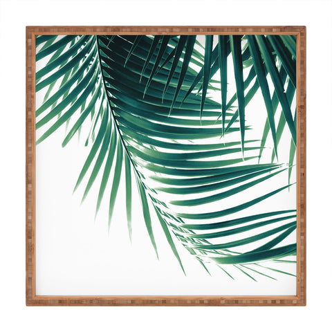 Anita's & Bella's Artwork Palm Leaves Green Vibes 4 Square Tray