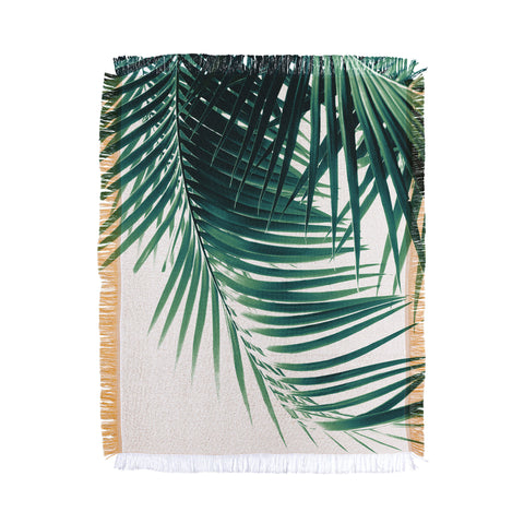 Anita's & Bella's Artwork Palm Leaves Green Vibes 4 Throw Blanket