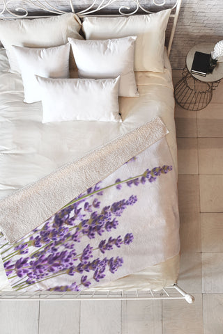 Anita's & Bella's Artwork Purple Lavender 1 Fleece Throw Blanket