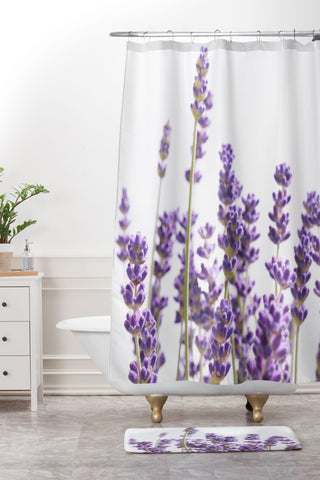 Anita's & Bella's Artwork Purple Lavender 1 Shower Curtain And Mat