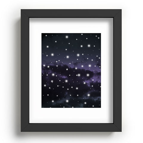 Anita's & Bella's Artwork Purple Midnight Blue Cosmos 1 Recessed Framing Rectangle