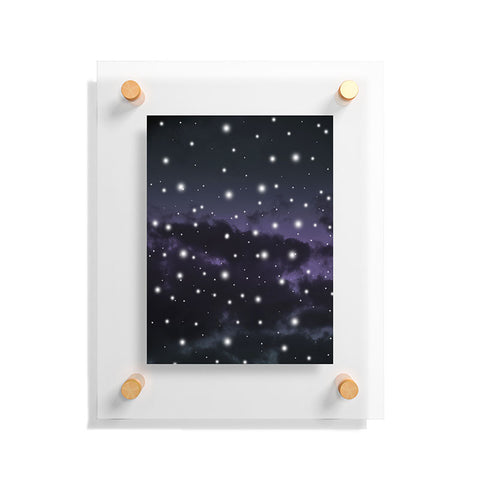 Anita's & Bella's Artwork Purple Midnight Blue Cosmos 1 Floating Acrylic Print