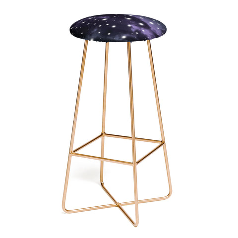 Anita's & Bella's Artwork Purple Midnight Blue Cosmos 1 Bar Stool
