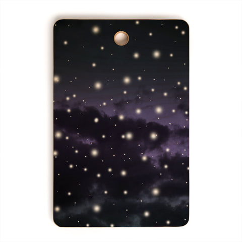 Anita's & Bella's Artwork Purple Midnight Blue Cosmos 1 Cutting Board Rectangle