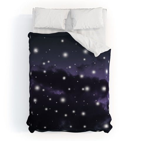Anita's & Bella's Artwork Purple Midnight Blue Cosmos 1 Duvet Cover