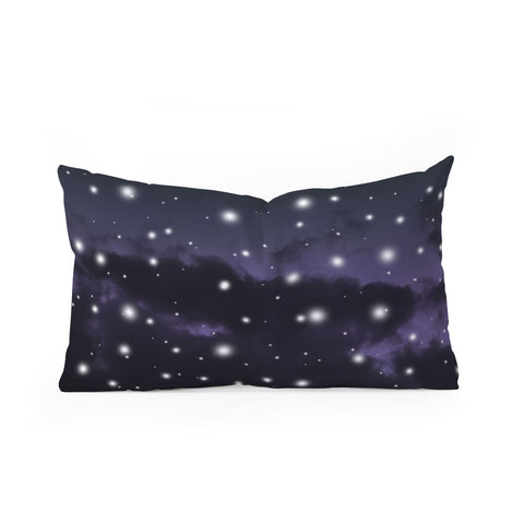 Anita's & Bella's Artwork Purple Midnight Blue Cosmos 1 Oblong Throw Pillow