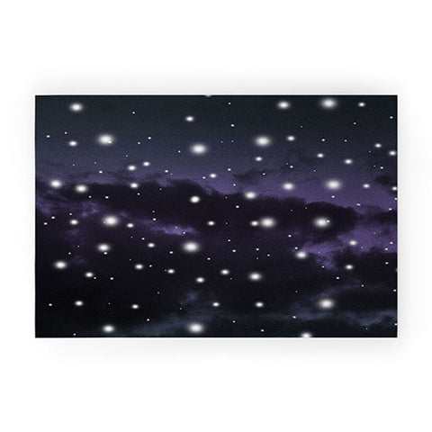 Anita's & Bella's Artwork Purple Midnight Blue Cosmos 1 Welcome Mat