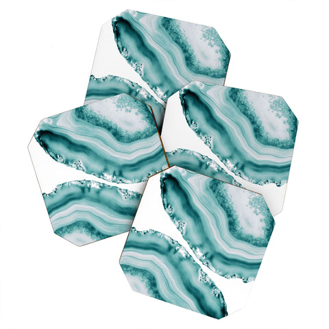 Anita's & Bella's Artwork Soft Turquoise Agate 1 Coaster Set
