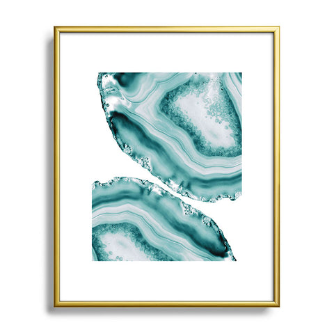 Anita's & Bella's Artwork Soft Turquoise Agate 1 Metal Framed Art Print