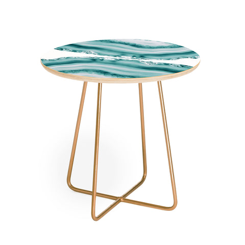 Anita's & Bella's Artwork Soft Turquoise Agate 1 Round Side Table