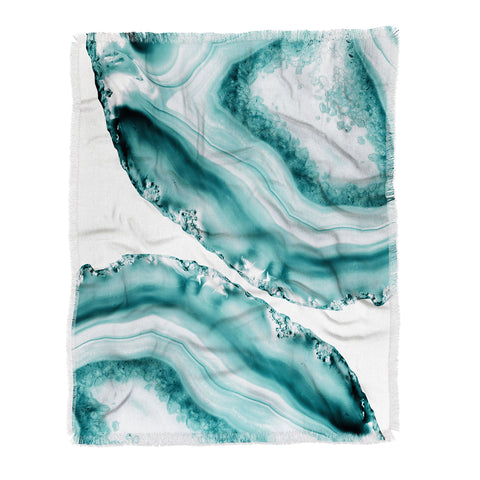 Anita's & Bella's Artwork Soft Turquoise Agate 1 Throw Blanket