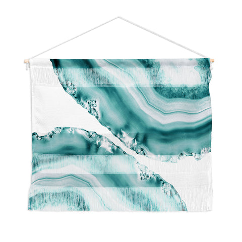Anita's & Bella's Artwork Soft Turquoise Agate 1 Wall Hanging Landscape