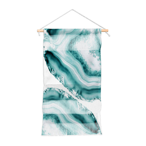 Anita's & Bella's Artwork Soft Turquoise Agate 1 Wall Hanging Portrait