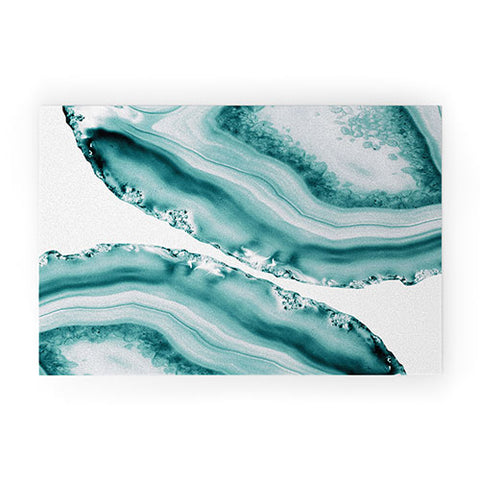 Anita's & Bella's Artwork Soft Turquoise Agate 1 Welcome Mat