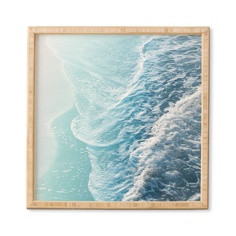 Anita's & Bella's Artwork Soft Turquoise Ocean Dream Waves Framed Wall Art