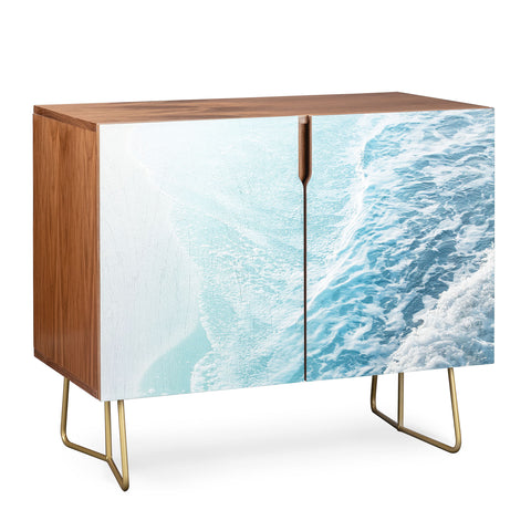 Anita's & Bella's Artwork Soft Turquoise Ocean Dream Waves Credenza
