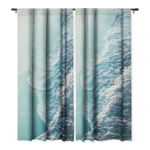 Anita's & Bella's Artwork Soft Turquoise Ocean Dream Waves Blackout Non Repeat
