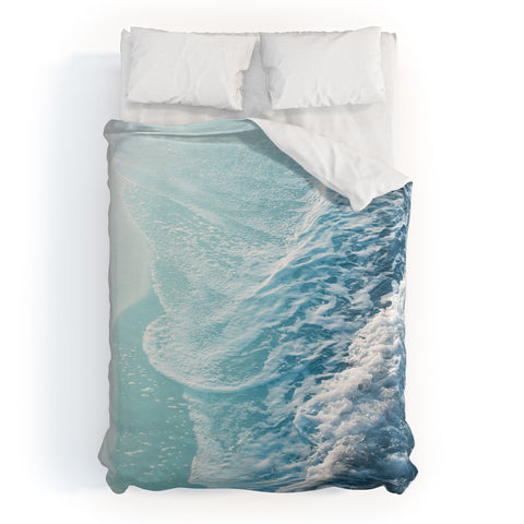 Anita's & Bella's Artwork Soft Turquoise Ocean Dream Waves Duvet Cover