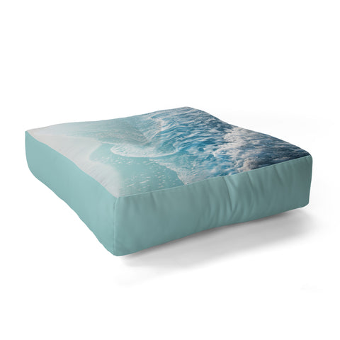 Anita's & Bella's Artwork Soft Turquoise Ocean Dream Waves Floor Pillow Square