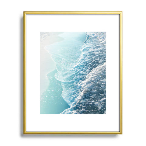 Anita's & Bella's Artwork Soft Turquoise Ocean Dream Waves Metal Framed Art Print
